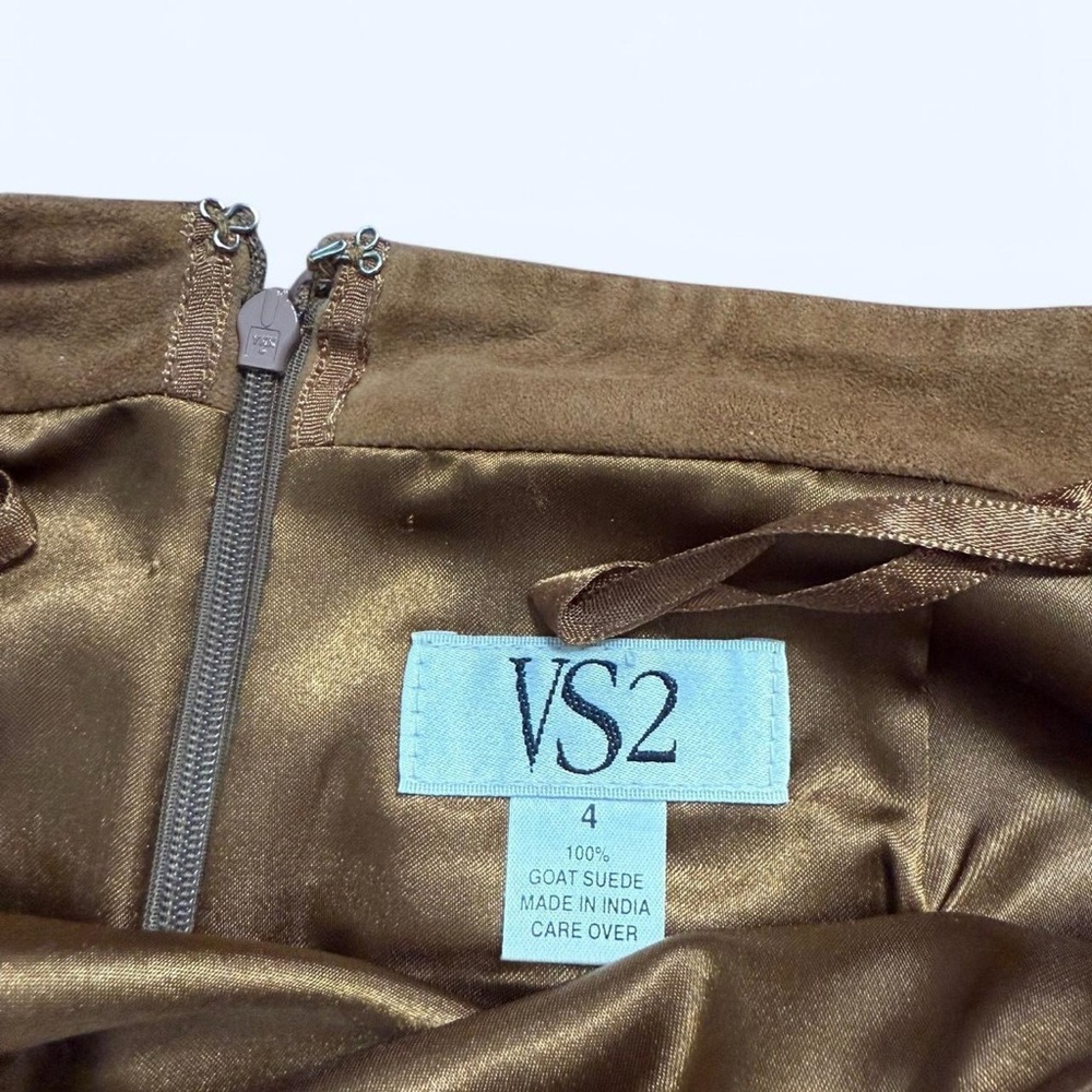 100% Goat Suede Pencil Skirt - Picture 4 of 8